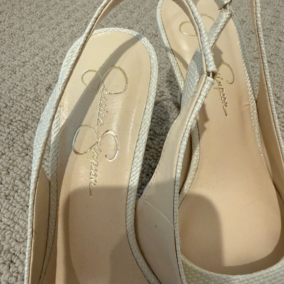 Jessica Simpson Cream Slingback Heels NWT - Picture 4 of 6